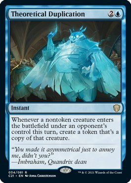 Theoretical Duplication [C21 - 34]