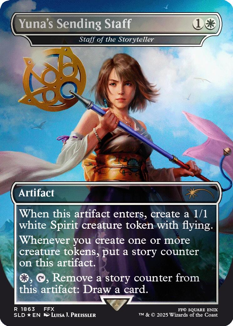 Yuna's Sending Staff - Staff of the Storyteller (Rainbow Foil) [SLD - 1863]