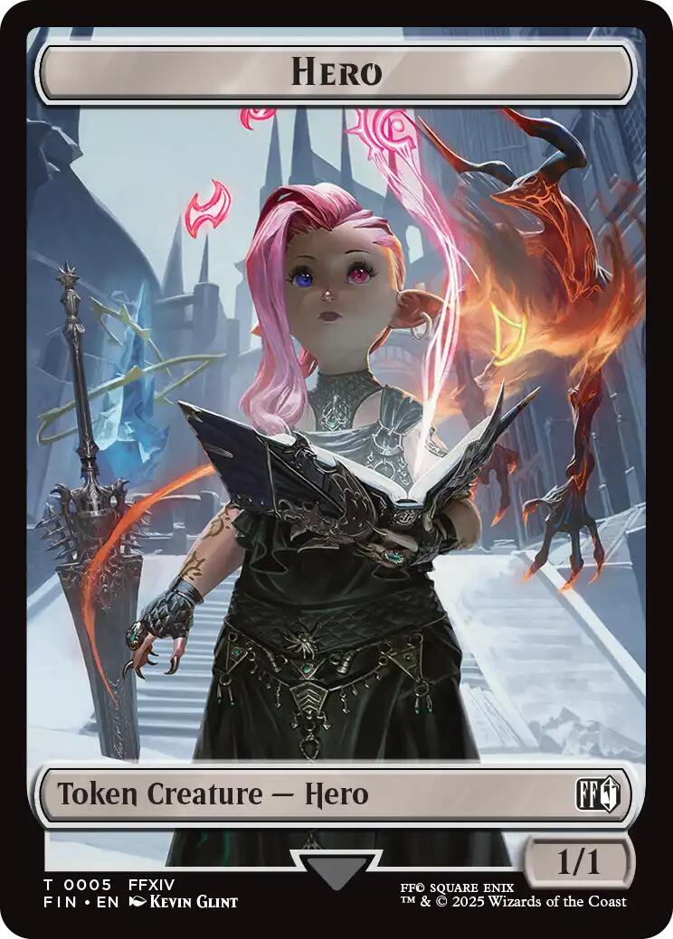 Hero (0005) // Wizard (0015) Double-Sided Token [FIN - 5 // 15]