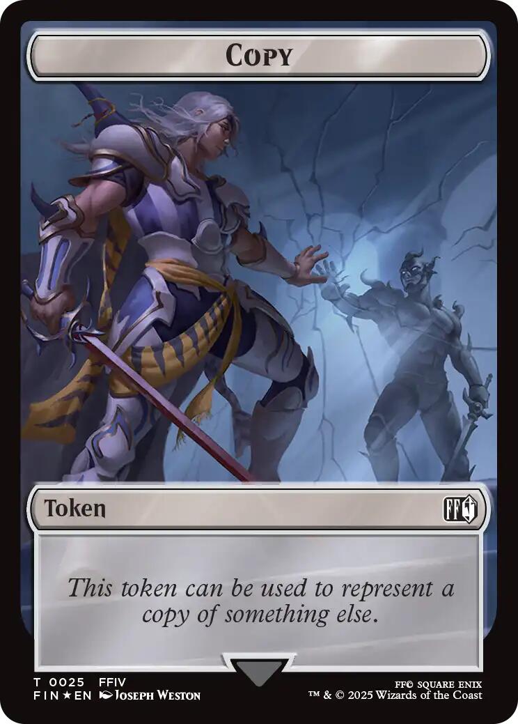 Copy (0025) // Moogle (0034) Double-Sided Token (Surge Foil) [FIN - 25 // 34]