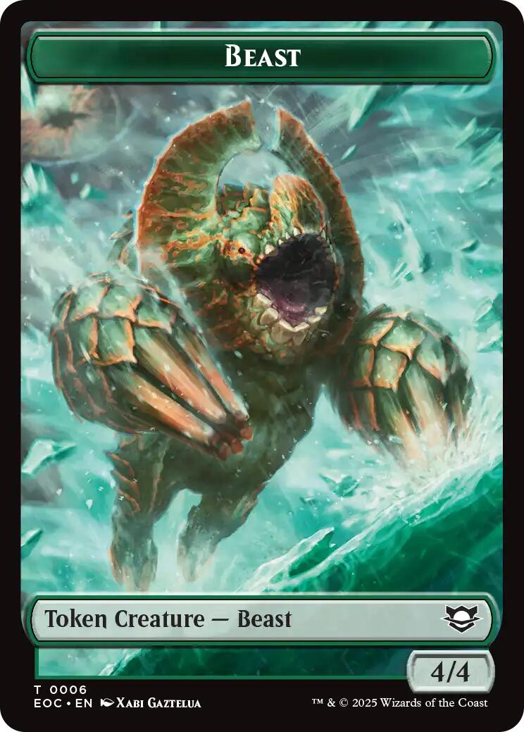 Beast (0006) // Elemental (0007) Double-Sided Token [EOC - 6 // 7]