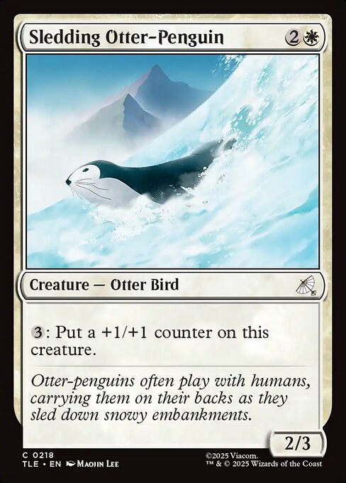 Sledding Otter-Penguin (0218) [TLE - 218]
